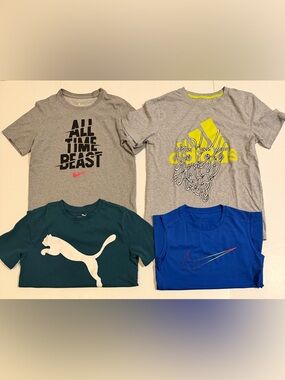 Nike Adidas Puma Boys T shirt Bundle Lot size L Large 14/16